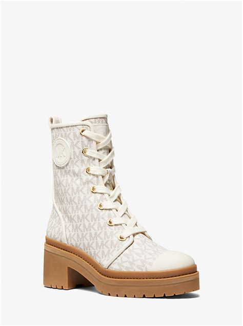 michael kors corey logo cutout ankle boot|Corey Logo Combat Boot .